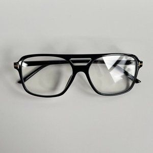 vintage style black rounded square glasses